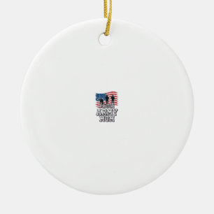 Proud Army Mum Vintage Patriotic Military Shirt_1 Ceramic Tree Decoration