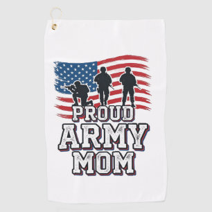 Proud Army Mum Vintage Patriotic Military Shirt_1 Golf Towel