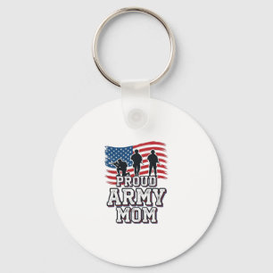 Proud Army Mum Vintage Patriotic Military Shirt_1 Key Ring