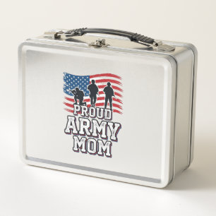Proud Army Mum Vintage Patriotic Military Shirt_1 Metal Lunch Box