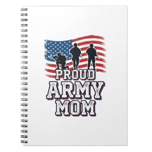 Proud Army Mum Vintage Patriotic Military Shirt_1 Notebook