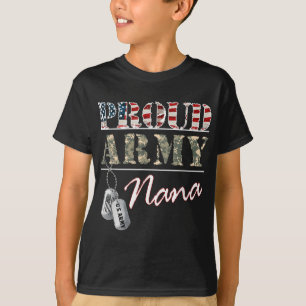 Proud Army Nana American Flag Veteran Military T-Shirt