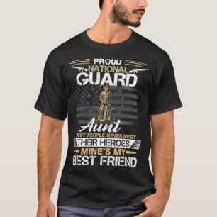 Proud Army National Guard Aunt Flag  U T-Shirt