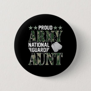 Proud Army National Guard Aunt Military Family Vet 6 Cm Round Badge