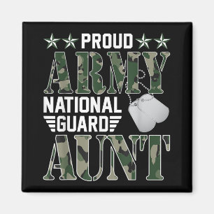 Proud Army National Guard Aunt Military Family Vet Magnet