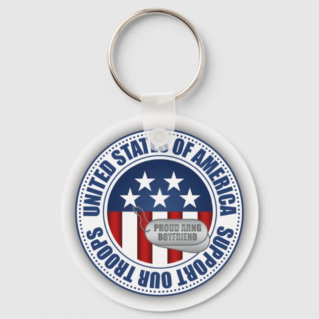 Proud Army National Guard Boyfriend Key Ring (Front)