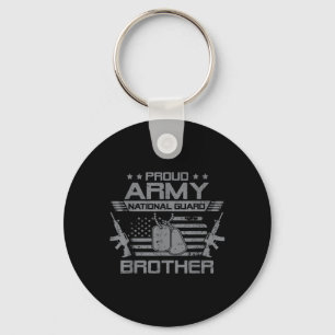 Proud Army National Guard Brother Flag Usa Militar Key Ring