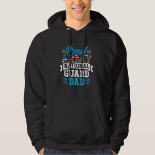 Proud Army National Guard Dad Dog Tag US Military  Hoodie