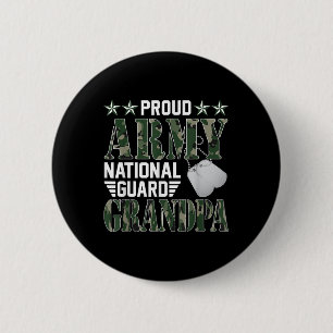 Proud Army National Guard Grandpa Military Family  6 Cm Round Badge