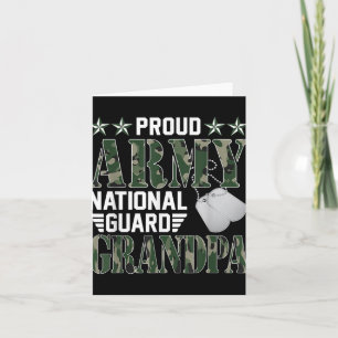 Proud Army National Guard Grandpa Military Family Card