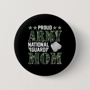 Proud Army National Guard Mum Military Family Vete 6 Cm Round Badge