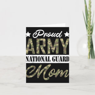 Proud Army National Guard Mum Military Family Vete Card