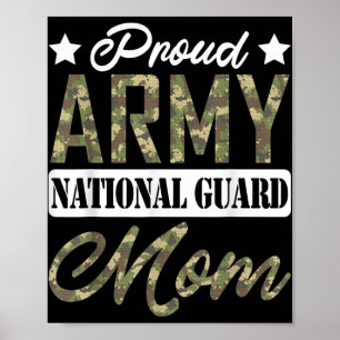 Proud Army National Guard Mum Military Family Vete Poster