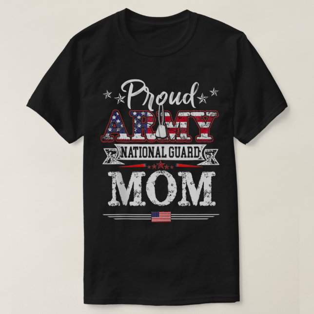 Proud Army National Guard Mum  U T-Shirt (Design Front)