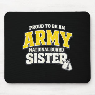 Proud army national guard sister military family P Mouse Pad