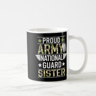 Proud Army National Guard Sister Veterans Day Amer Coffee Mug