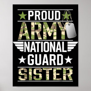 Proud Army National Guard Sister Veterans Day Amer Poster