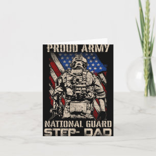 Proud Army National Guard Step-dad Shirt Veterans Card