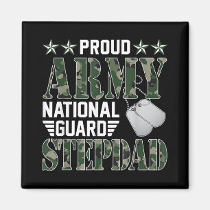 Proud Army National Guard Stepdad Military Family Magnet