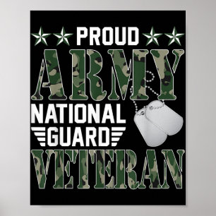 Proud Army National Guard Veteran Military Family Poster
