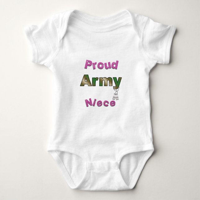 Proud Army Niece Baby Bodysuit (Front)
