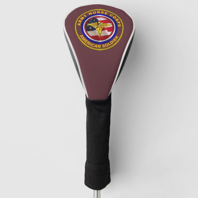 Proud Army Nurse Corps Golf Head Cover (Front)