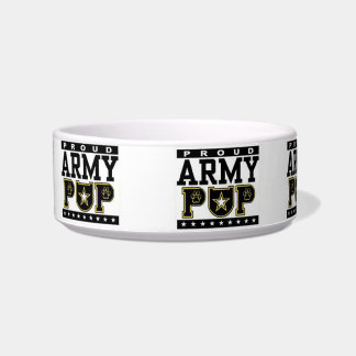 Proud Army Pup Food/Water Bowl