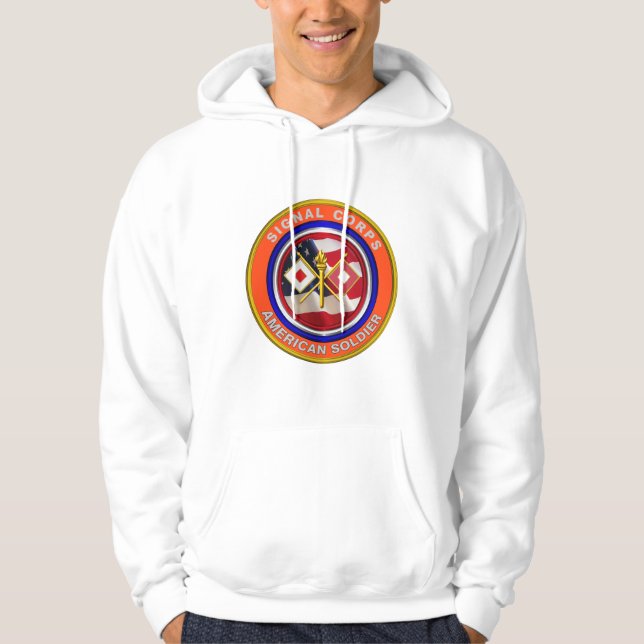 Proud Army Signal Corps Veteran Hoodie (Front)