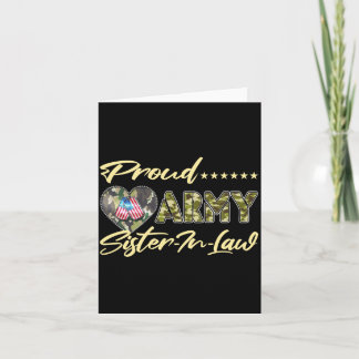 Proud Army Sister-In-Law - Flag Dog Tags Military Card