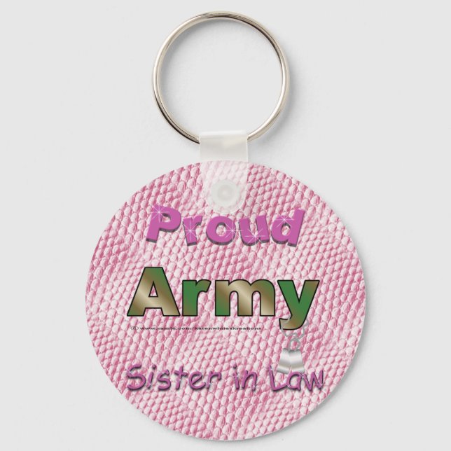 Proud Army Sister in Law Keychain (Front)