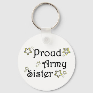 proud army sister key ring
