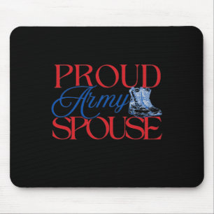 Proud Army Spouse – U.s. Army Wife Husband Militar Mouse Pad