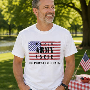 Proud Army Uncle Shirt Patriotic Flag T-shirt