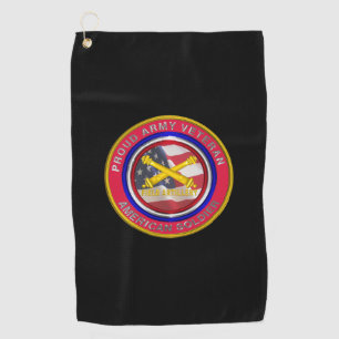 Proud Army Veteran Field Artillery Soldier Golf Towel