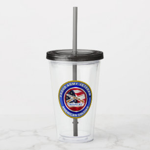 Proud Army Veteran Infantry Soldier Acrylic Tumbler