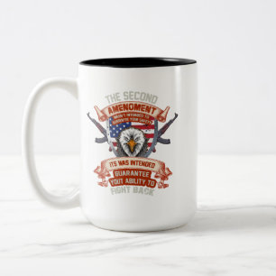 Proud Army Veteran – Military American Flag Two-Tone Coffee Mug