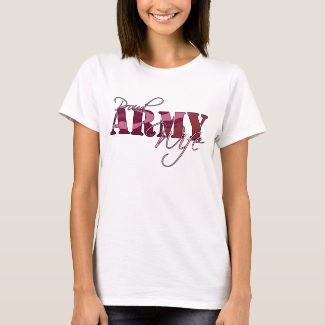 Proud Army Wife T-Shirt (Front)