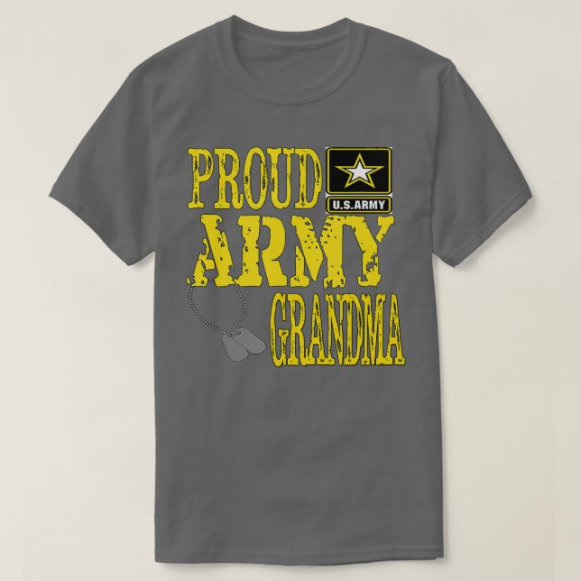 Proud Armys Grandma  Military Pride (39)  T-Shirt (Design Front)