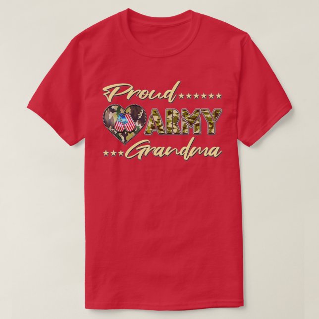 Proud Armys Grandma  Military Pride (45)  T-Shirt (Design Front)