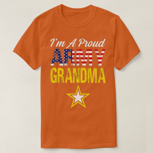 Proud Armys Grandma  Military Pride (6)  T-Shirt (Design Front)