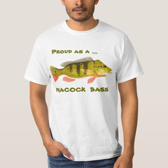 Proud as a Peacock Bass Apparel T-Shirt (Front)