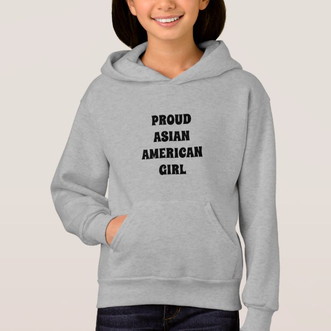 Proud Asian American Girl black typography (Front)