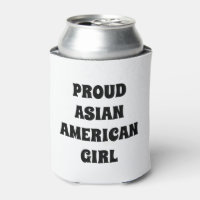 Proud Asian American Girl, black white