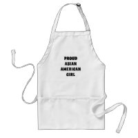 Proud Asian American Girl black white typography