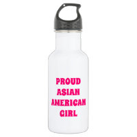 Proud Asian American Girl, hot pink white