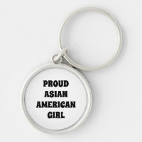 Proud Asian American Girl white black typography