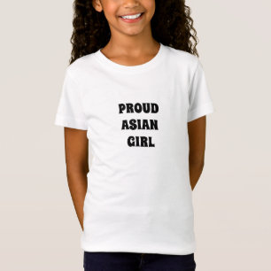 Proud Asian Girl black cute modern typography T-Shirt