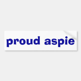 Proud Aspie Bumper Sticker