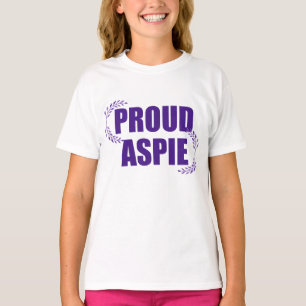 Proud Aspie Pretty Purple Asperger Syndrome T-Shirt