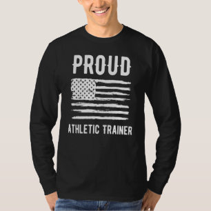 Proud Athletic Trainer Profession American Flag T-Shirt